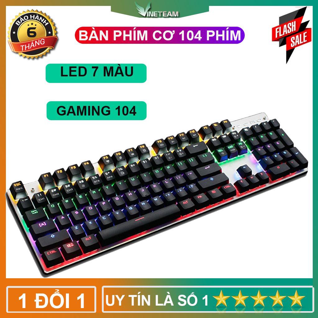 CHÍNH HÃNG Bàn phím cơ Metoo Zero Fullsize 104 phím nhiều chế độ