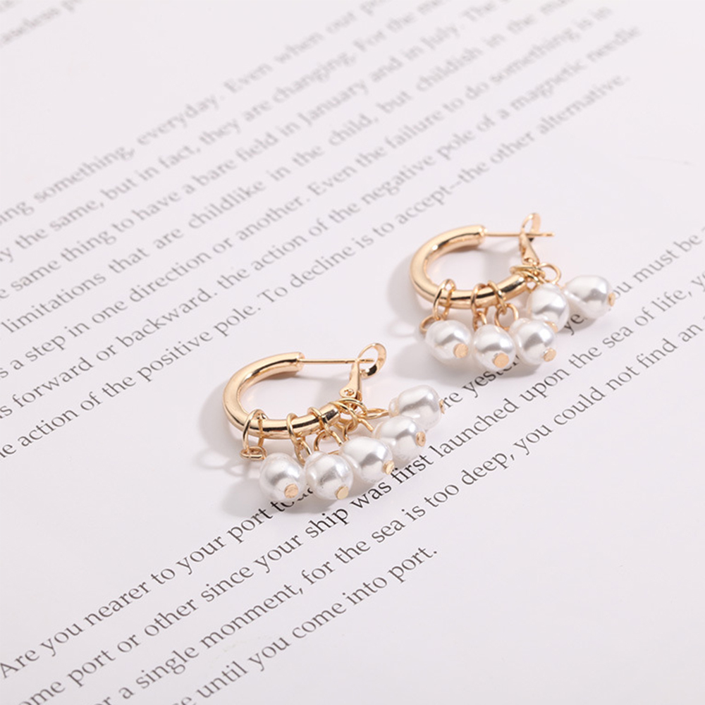 Đôi Khuyên Tai Dáng Dài Đính Ngọc Trai Thiết Kế Thời Trang