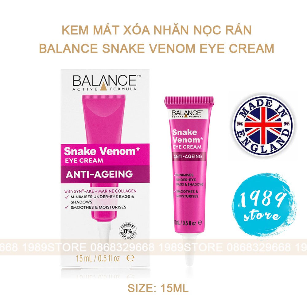 Kem Mắt Nọc Rắn Balance Snake Venom Eye Cream 15ml