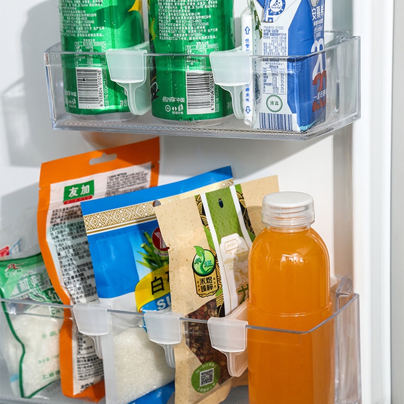 Set 4 Khay Nhựa Chia Ngăn Tủ Lạnh Tiện Lợi