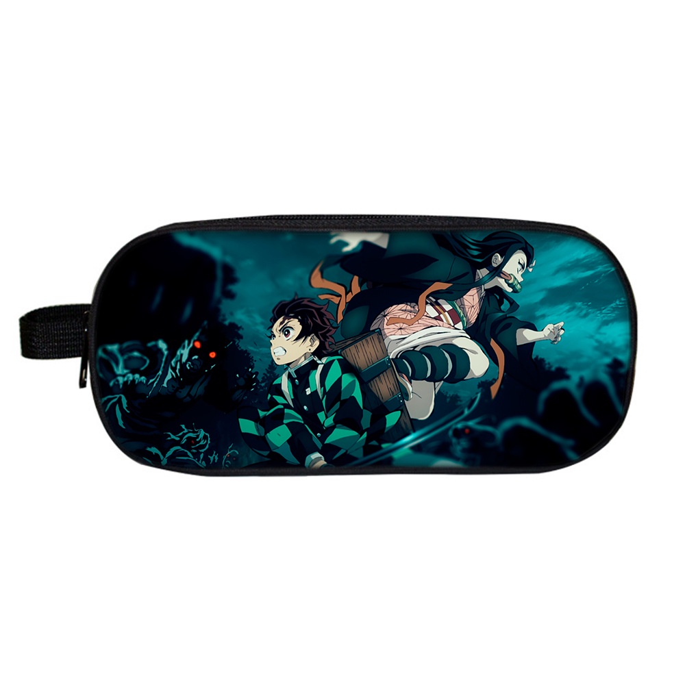 Túi Đựng Bút Hai Ngăn Sức Chứa Lớn In Hình Anime Demon Slayer