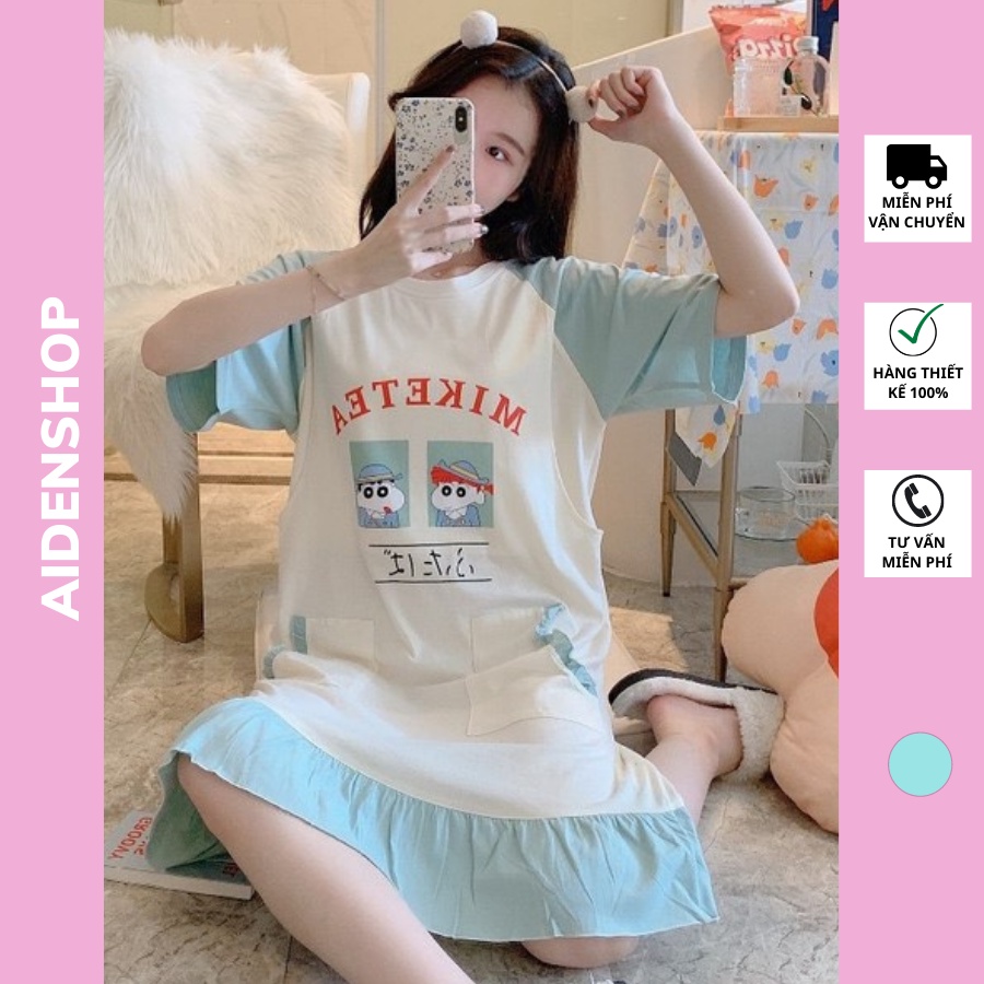 Váy bầu đẹp thiết kế Aidenshop đầm bầu mặc nhà mùa hè đi ngủ