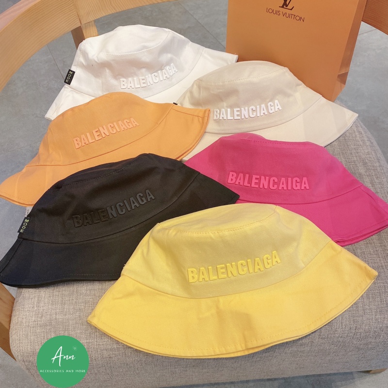 Mũ Bucket BALENCIAGA mới, Logo nổi bật, màu sắc trẻ trung, chất vải Kaki Cotton Cao Cấp Mềm Mại, Mẫu Mới Nhất Hè 2021