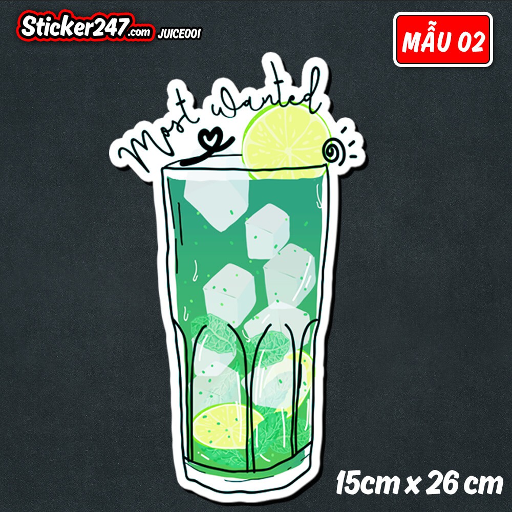 Sticker hình dán ly nước 𝑭𝒓𝒆𝒆𝒔𝒉𝒊𝒑 decal trang trí decor quán cà phê, trà sữa, quán ăn, quán nước.. decal dán tường,tủ.