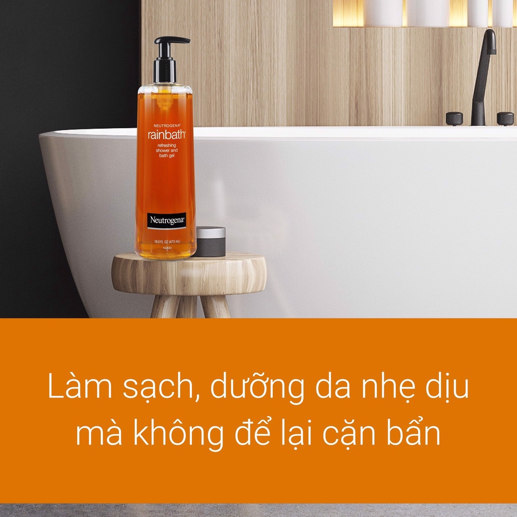 Sữa Tắm Neutrogena Dưỡng Ẩm & Tươi Mới Dạng Gel Rainbath Original Shower And Bath Gel 473ml