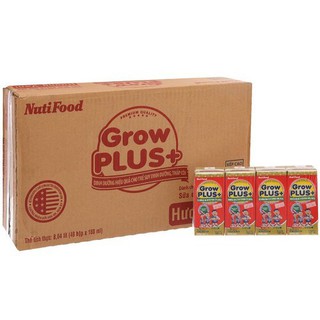 Thùng 48 hộp Sữa Bột Pha Sẵn Nutifood Grow Plus Đỏ 180ml