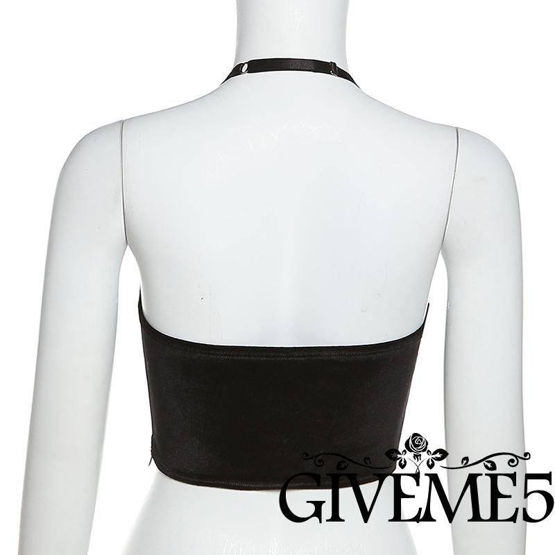 Áo kiểu lửng cổ yếm hở lưng gợi cảm cho nữ