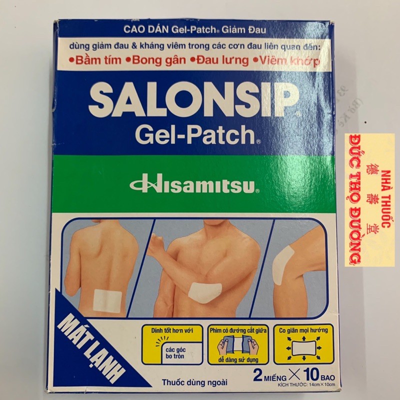 Salonsip - hộp 10 gói x 2 miếng - ĐTĐ
