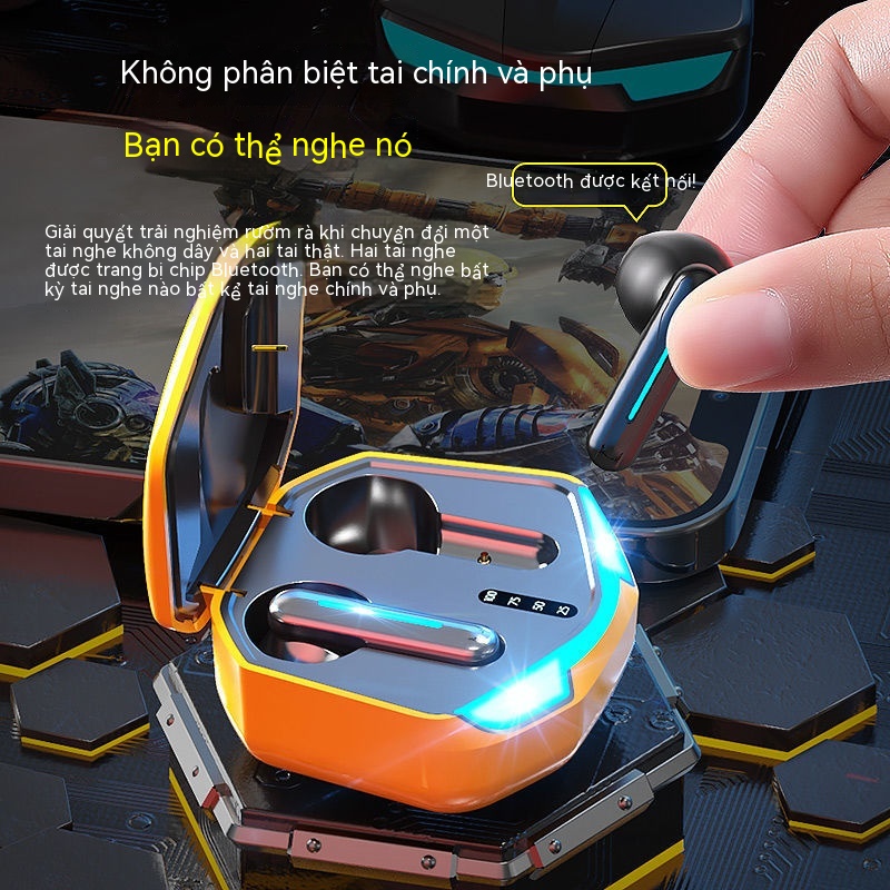 Tai nghe Bumblebee, Tai nghe biến hình, Tai nghe chơi game có độ trễ thấp Bluetooth!