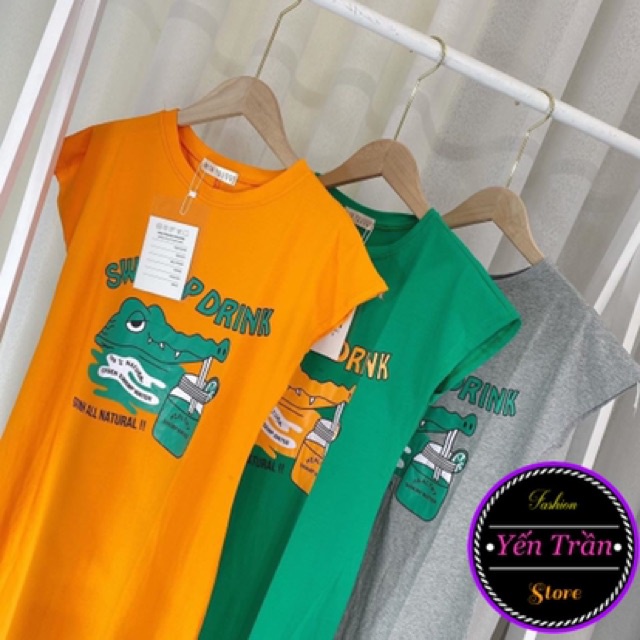 Váy cá sấu tay hến dáng dài | BigBuy360 - bigbuy360.vn