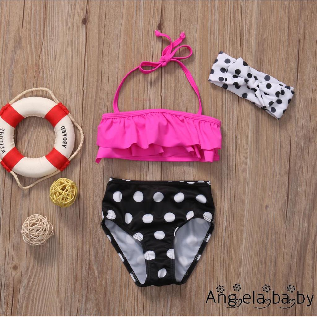 Nel-3 Cái Tập Đi Trẻ Em Bé Gái Đồ Bơi Đồ Bơi Bộ Đồ Tắm Tankini Bikini