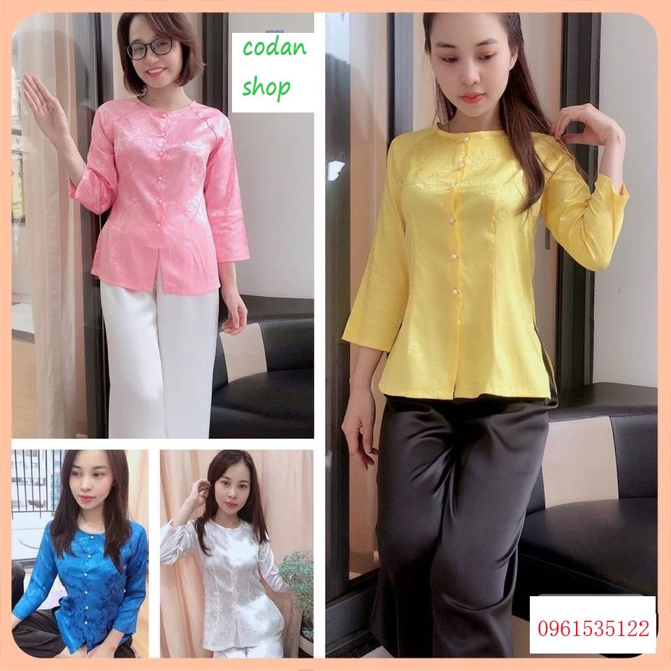 Áo Bà Ba Đi Chùa Vải Lụa Gấm Cực Đẹp,Quần Lụa Cát, Mềm, Mịn, Ko Bai, Ko Xù Ko Nhăn,Mặc Cực Thoải Mái Duyên Dáng, Kín Đáo | BigBuy360 - bigbuy360.vn