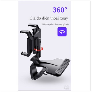 Giá đỡ điện thoại trên ô tô xe máy Khung xoay 1200 độ có bảng treo số điện thoại