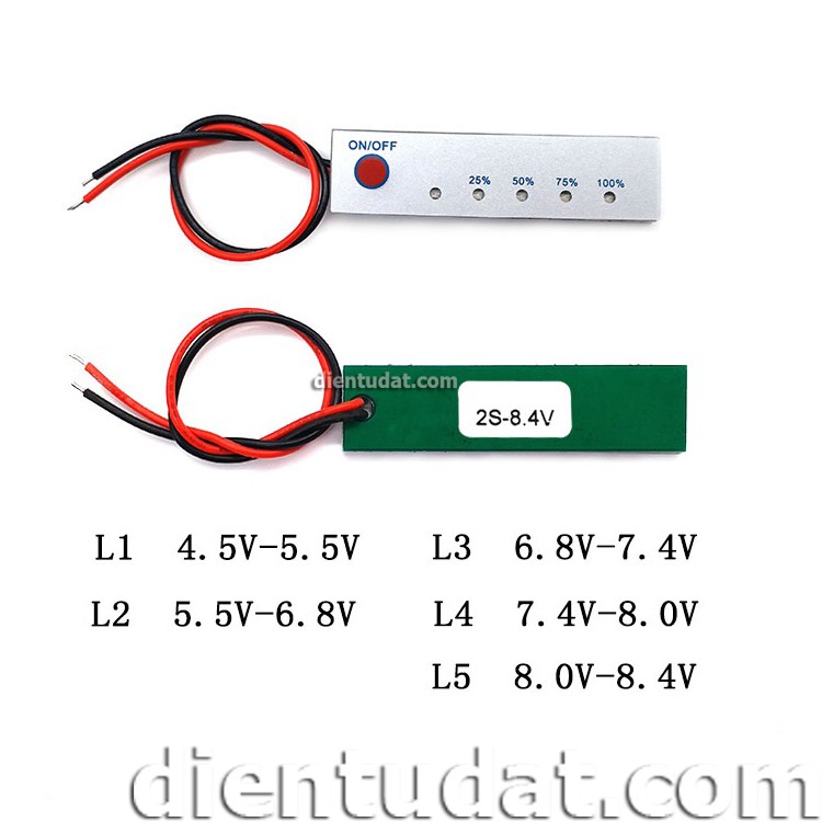 Mạch Báo Dung Lượng 2 Cell Pin
