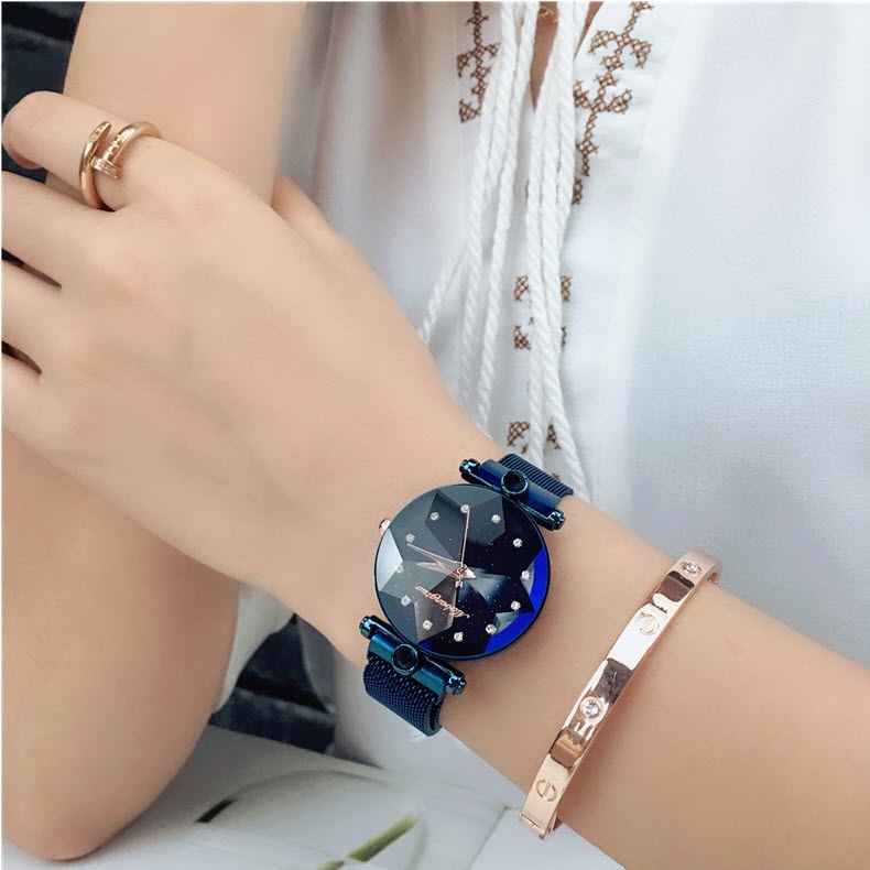 Đồng Hồ Nữ Dây Nam Châm Mobangtou 8013 Dây Lụa Cao Cấp Mặt Số Thời Trang Đẹp Giá Rẻ