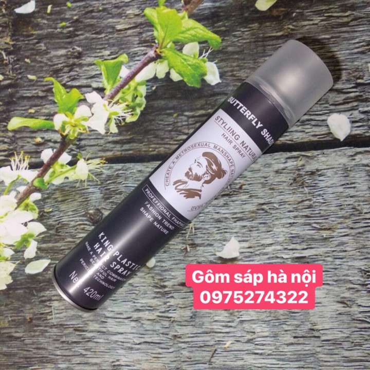 COMBO Gôm Xịt Tóc Butterfly Shadow 420ml-GIƯ NẾP CỤC TỐT + Sáp Vuốt Tóc BarberShop Shave Soap