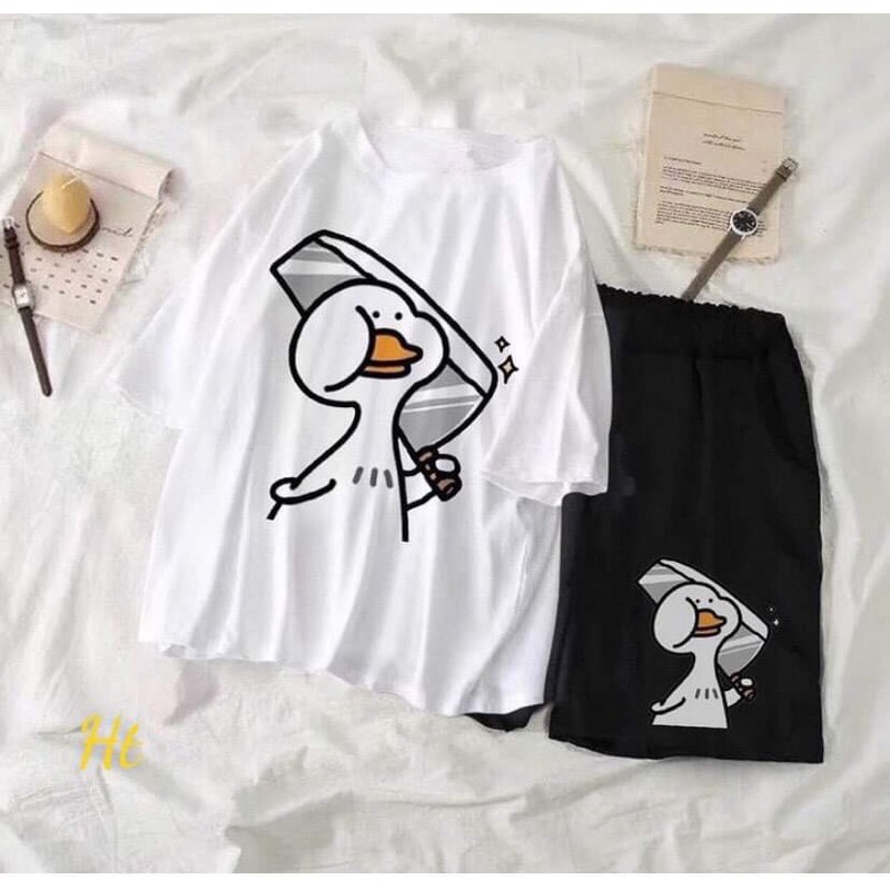 Sét áo vịt vác đồ+quần đùi 5D