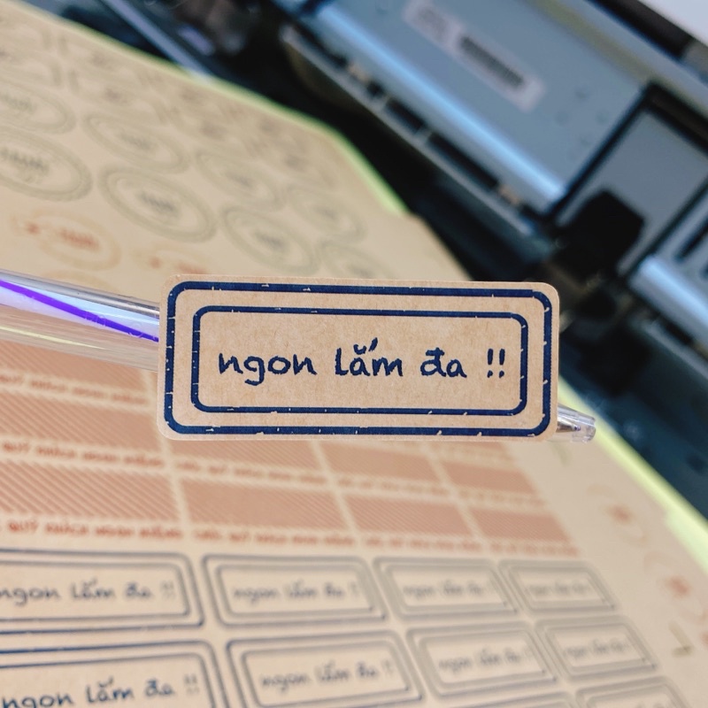 TEM DECAL TRÀ SỮA in theo yêu cầu KHỒ GIẤY A3