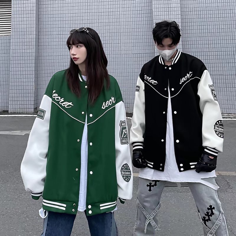 Áo Khoác Bóng Chày Dáng Rộng Cổ Điển Thời Trang Dành Cho Nam