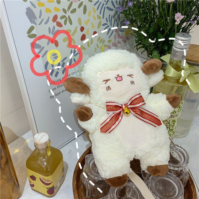 TÚI ĐEO CHÉO BÉ CỪU ĐEO NƠ DỄ THƯƠNG