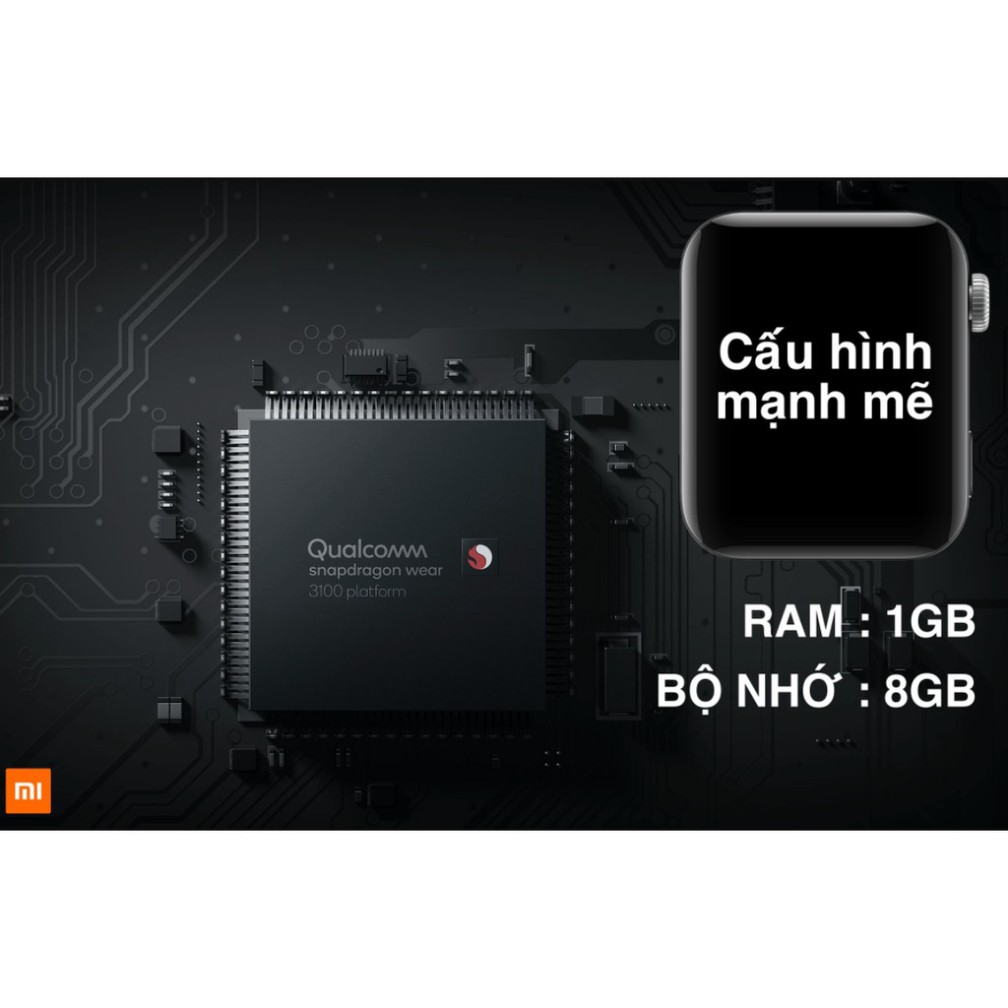 Đồng hồ thông minh XIAOMI Mi Watch XMWT01 ESIM LTE vòng đeo tay sức khoẻ thể thao cho nam nữ chống nước lắp sim giá rẻ