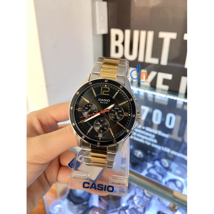 Đồng hồ nam Casio chính hãng MTP-1374, dây kim loại | BigBuy360 - bigbuy360.vn