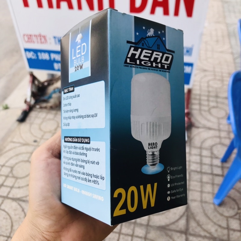 Bóng đèn LED BULB 10W, 15W, 20W, 30W, 40W, 50W siêu tiết kiệm điện, Bóng đèn led búp Trụ nhựa