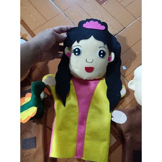 Bộ rối bàn tay ( Tích Chu) mặt nhồi bông HandMade