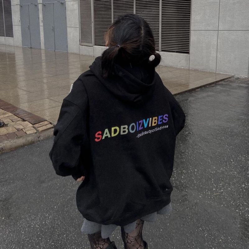Áo hoodie Sadboizvibes zipper áo khoác dây kéo sad boiz form rộng nam nữ unisex