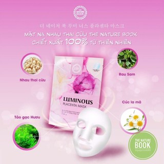 Mặt Nạ Nhau Thai Cừu Dưỡng Ẩm Làm Trắng  Chống Nhăn The Nature Book 1 Miếng 30g