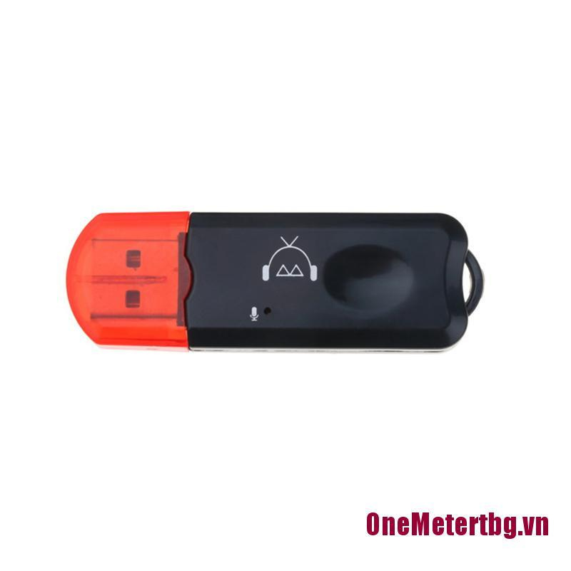 【OneMetertbg】USB Bluetooth Music Stereo Wireless Audio Receiver Adapter 3.5mm Home Car PC AUX