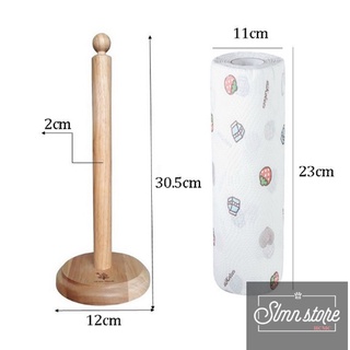Cọc gỗ để giấy cuộn, cây cắm giấy lau đa năng, cây đế gỗ chứa giấy cuộn. SD1-CocGo30