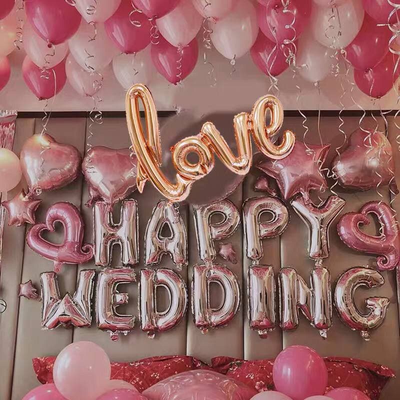 Bộ chữ HAPPY WEDDING, trang trí phòng cưới, trang trí tiệc cưới, trang trí đám cưới