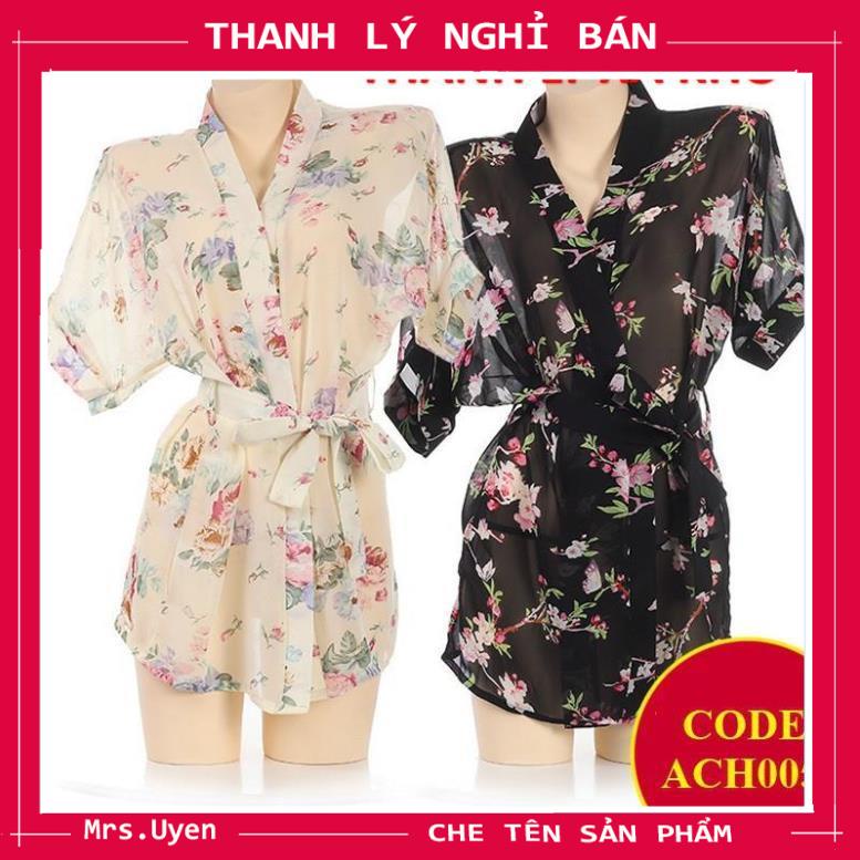 Áo Choàng Ngủ Sexy Voan Hoa Đi Biển Kiểu Kimono In Hình Môi Gợi Cảm, Áo Choàng Đi Biển Chụp Studio Cũng Xinh Lung Linh