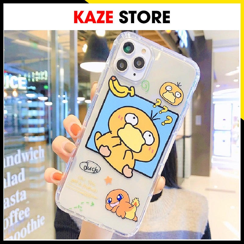 Ốp lưng IIPhone pokemon vịt trong suốt, chống sốc cực tốt, dành cho Táo  - Kaze Store