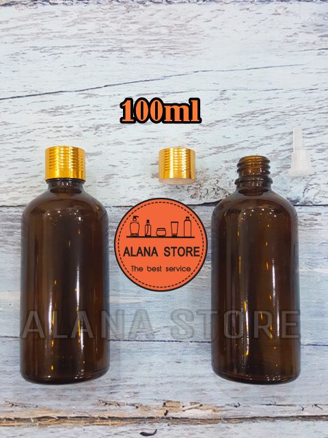 Chai tinh dầu thủy tinh nâu 100ml