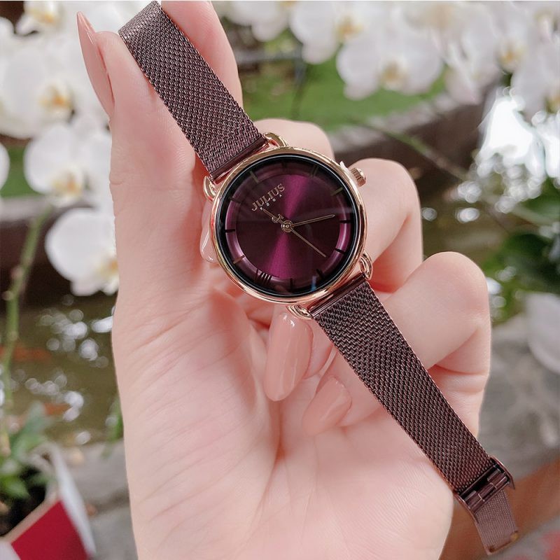 Đồng hồ nữ Julius Hàn Quốc JA-1268 dây thép thời thượng (Chọn màu)