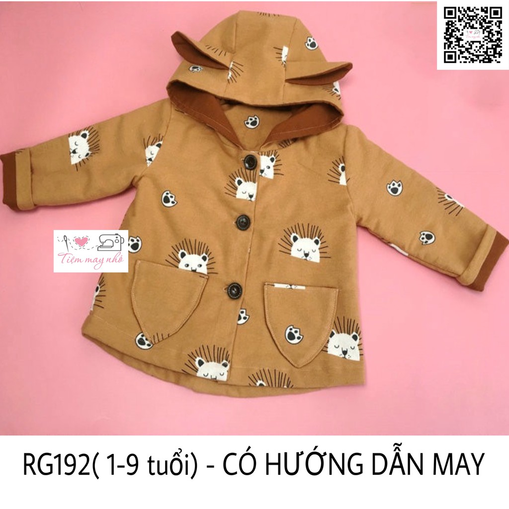 RG192_Rập giấy may áo khoác trẻ em