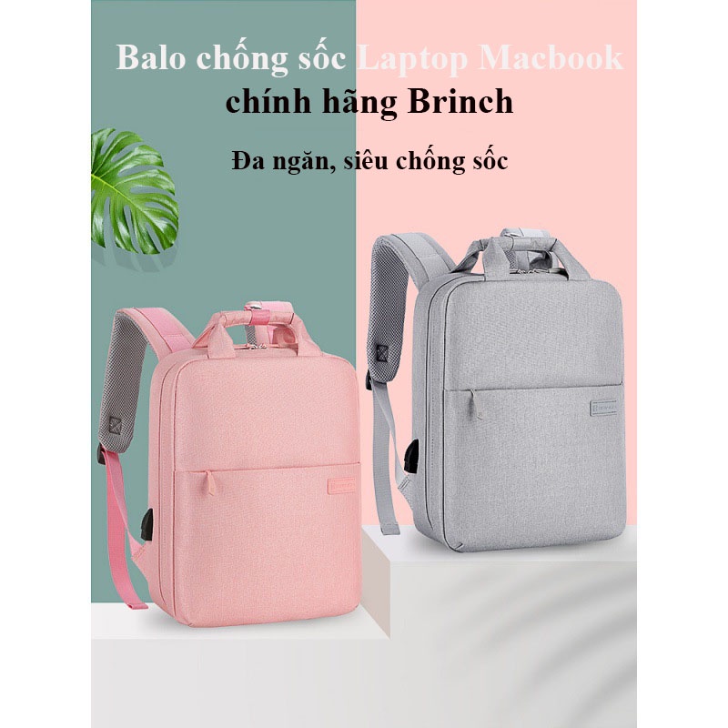 Balo chống sốc Laptop, Macbook  thời trang cao cấp Brinch 2022 PKC-BL08