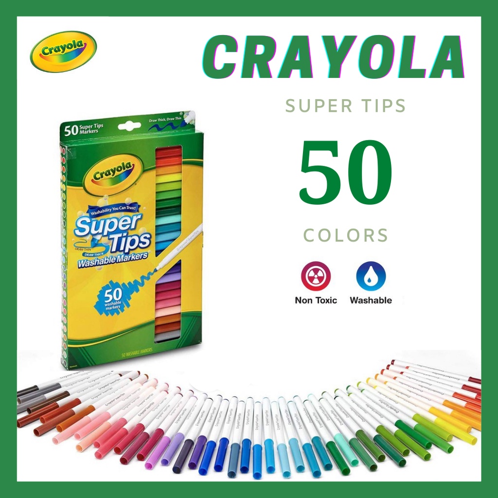 Bút Crayola Super Tips 50 Màu/ Bút Viết Caligraphy Trang Trí Bullet Journals