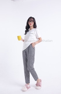 Đồ ngủ áo thun quần kẻ chất siêu mát