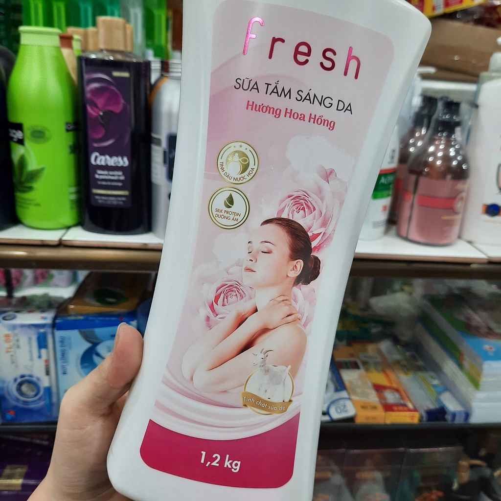 Sữa tắm Fresh sáng da hương hoa Hồng 1.2kg