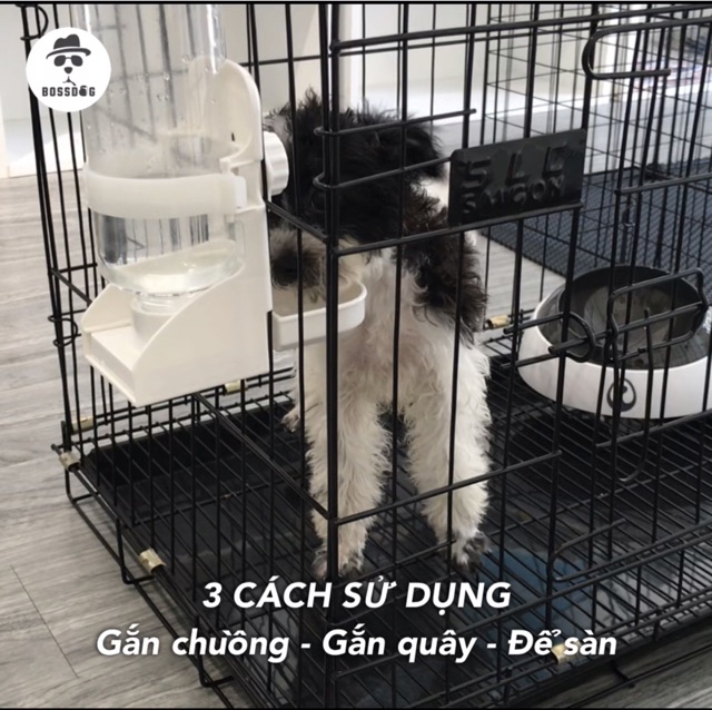 Bình nước gắn chuồng Botti chó cưng - 2 chiều | BossDog