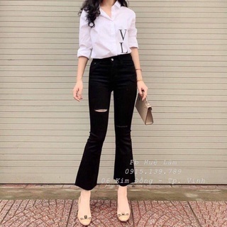 Quần jeans loe skinny Bigsize