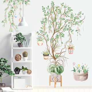 Decal dán tường cây hoa trang trí PC Bắc Âu