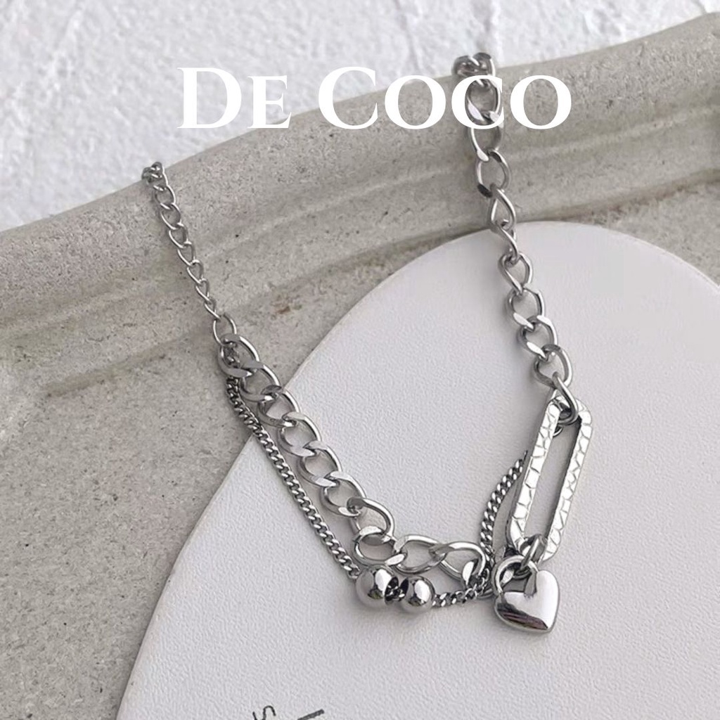 Vòng tay thép titan unisex, vòng tay đôi Key Love De Coco decoco.accessories | BigBuy360 - bigbuy360.vn