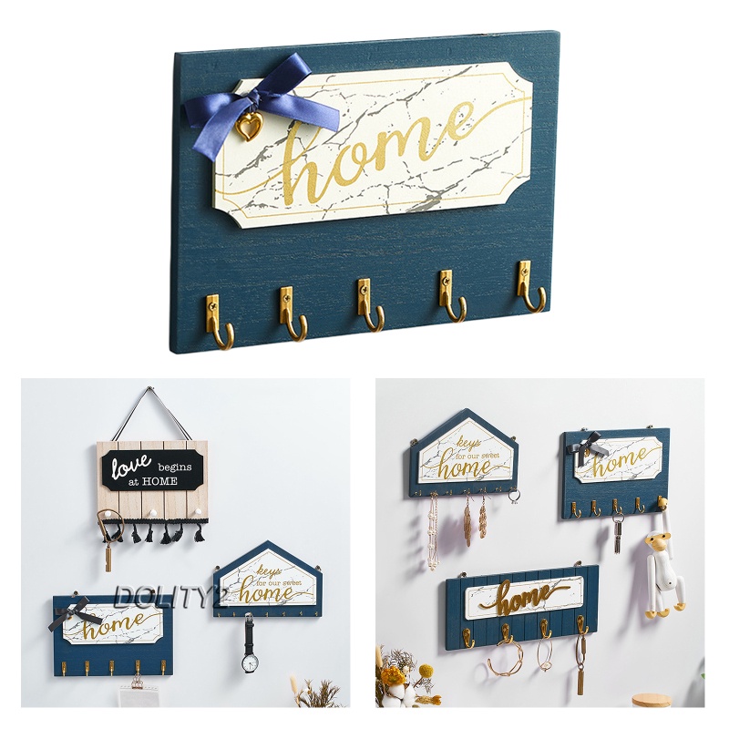 Bảng trang trí treo tường bằng gỗ cho chìa khóa áo khoác