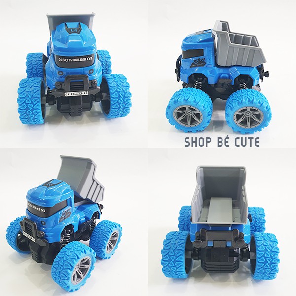 Đồ chơi xe chạy trớn nhẹ nhàng hình xe công trường  địa hình dành cho bé trai, xoay 360