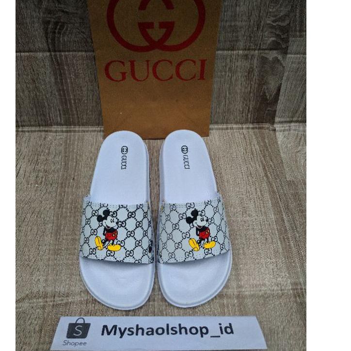 Dép Xỏ Ngón Hình Chuột Mickey Gucci 5.5 X Size 36-43 Thời Trang Cho Nam Nữ