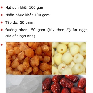 Free ship 99k Hạt sen táo đỏ , long nhãn